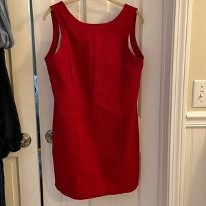 Lauren James Seersucker red mini dress - size M